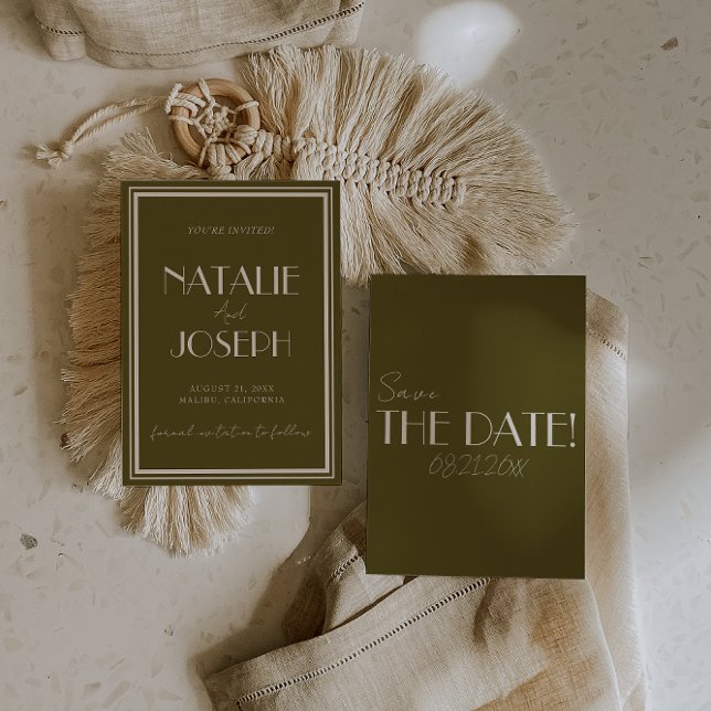 Reserva La Fecha Classy Grassland Ivory Old Money Whimsical Wedding (Subido por el creador)