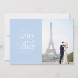 Reserva La Fecha Classy Pastel Blue Elegant Save the Date Card