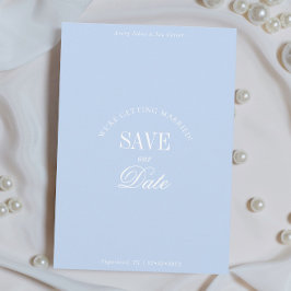 Reserva La Fecha Classy Pastel Blue Elegant Save the Date Card
