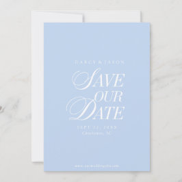 Reserva La Fecha Classy Pastel Blue Elegant Save the Date Card