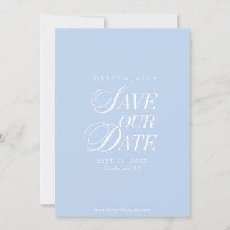 Reserva La Fecha Classy Pastel Blue Elegant Save the Date Card