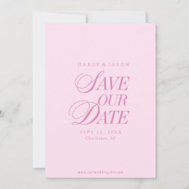 Reserva La Fecha Classy Pastel Pink Elegant Save the Date Card