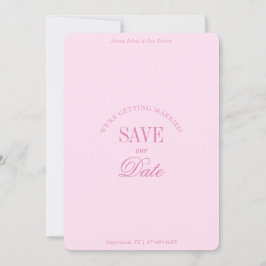 Reserva La Fecha Classy Pastel Pink Elegant Save the Date Card