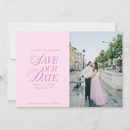 Reserva La Fecha Classy Pastel Pink Elegant Save the Date Card
