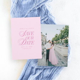 Reserva La Fecha Classy Pastel Pink Elegant Save the Date Card