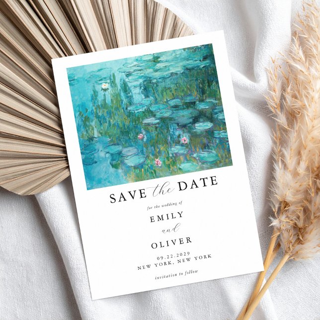 Reserva La Fecha Claude Monet Water Lilies Boda (Subido por el creador)