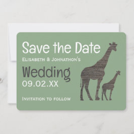 Reserva La Fecha Clay Safari Giraffe, Boda ruso