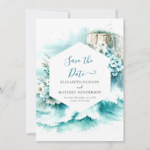 Reserva La Fecha Cliff Typography Nautical Boda