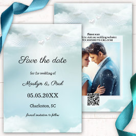 Reserva La Fecha Cloud Nine Angel Wings Photo Save the Date
