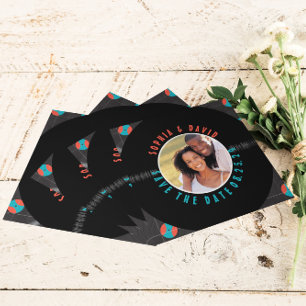 RESERVA LA FECHA CÓDIGO DE QR DE FOTO DE REGISTRO DE VINILO ÚNICO G