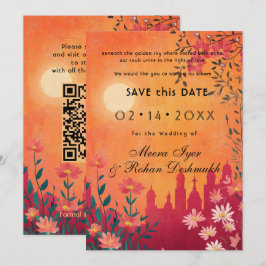 Reserva La Fecha Código QR Boda de Sunset Serenade