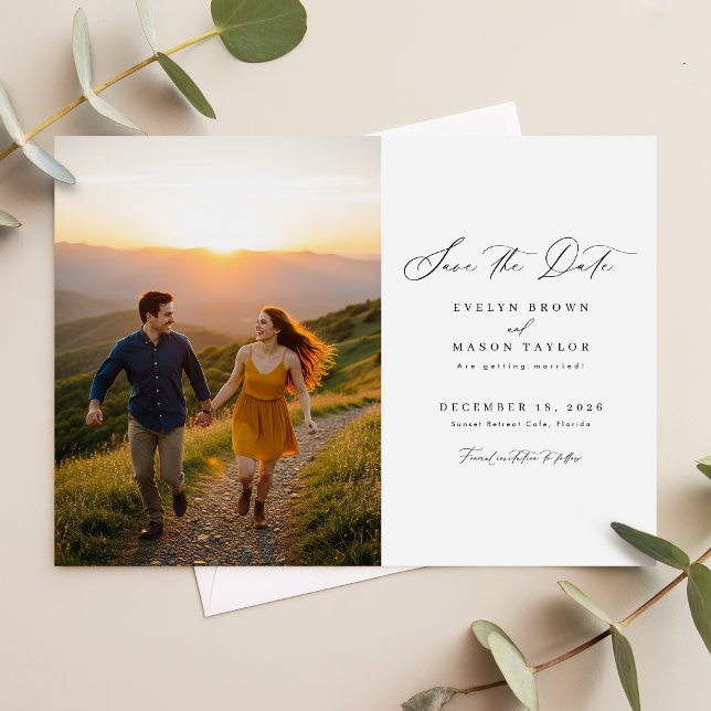 Reserva La Fecha Código QR de Boda de Foto Simple Moderna (Subido por el creador)