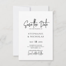Reserva La Fecha Código QR de Bodas de Tipografía Moderna