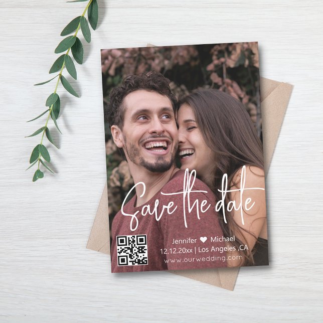 Reserva La Fecha código qr de escritura moderna foto (Subido por el creador)