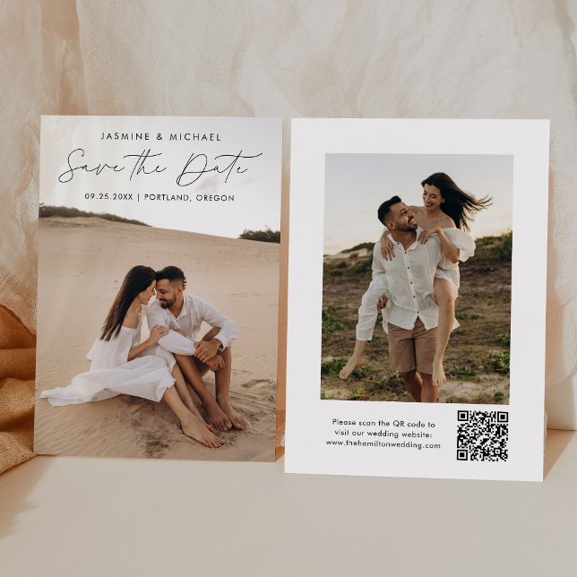 Reserva La Fecha Código QR de escritura negra moderna Foto 2 (Subido por el creador)