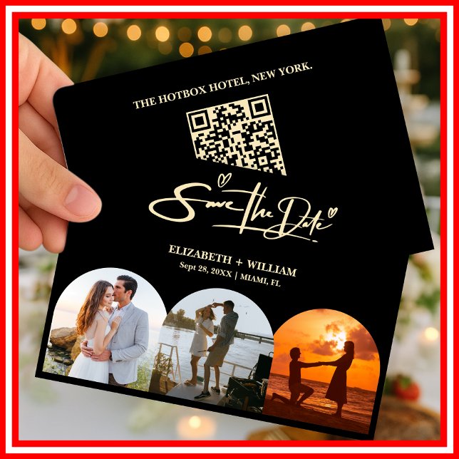 Reserva La Fecha Código QR de Foto de Boda Amarillo Mantequilla Ele (Subido por el creador)