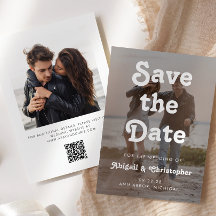 Código QR de foto de boda con superposición de tex