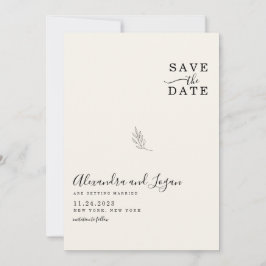 Reserva La Fecha Código QR de guión minimalista chic marfil