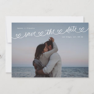 Reserva La Fecha Código QR de la página web de boda en blanco y neg