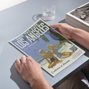 Reserva La Fecha Código QR de viaje de bodas de los Ángeles