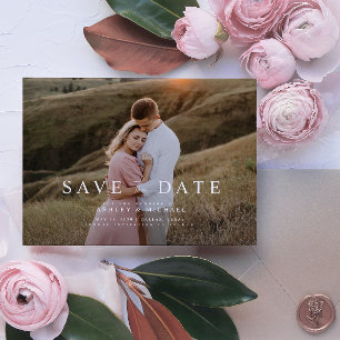 Reserva La Fecha Código QR Elegante Boda de fotografías de escritur
