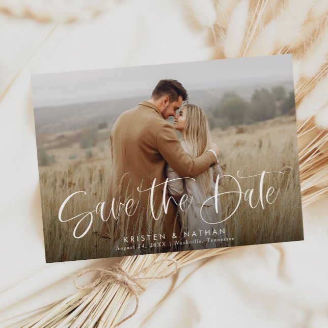 Reserva La Fecha Código QR elegante simple y moderno de caligrafía (Subido por el creador)