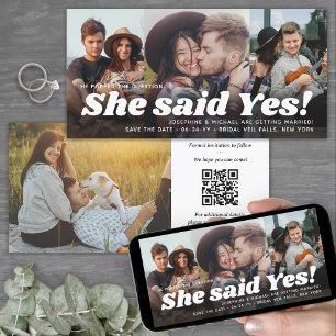 Reserva La Fecha Código QR ¡Ella dijo que sí! Compromiso de Boda 4