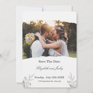 Reserva La Fecha Código QR minimalista de boda Save The Date