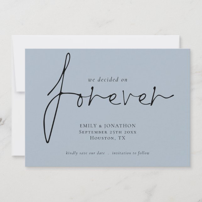 Reserva La Fecha Código QR moderno decide la fecha de salvamento az (Anverso)