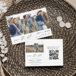 Reserva La Fecha Código QR Moderno Guardar la foto de fecha 4 Elega<br><div class="desc">Paisaje moderno y elegante Horizontal Cuatro (4) Código QR Foto Guardar el imán Boda de fecha con tipografía manuscrita a mano. El imán para guardar la invitación de fecha incluye tipografía y moda de guiones y un diseño sencillo al que puede agregar su imagen personalizada de fotografía de compromiso.</div>