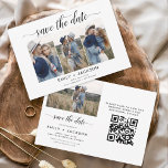 Reserva La Fecha Código QR Moderno Guardar la foto de fecha 4 Elega<br><div class="desc">Paisaje moderno y elegante Horizontal Cuatro (4) Código QR Foto Guardar el imán Boda de fecha con tipografía manuscrita a mano. El imán para guardar la invitación de fecha incluye tipografía y moda de guiones y un diseño sencillo al que puede agregar su imagen personalizada de fotografía de compromiso.</div>