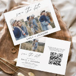 Reserva La Fecha Código QR Moderno Guardar la foto de fecha 4 Elega<br><div class="desc">Paisaje moderno y elegante Horizontal Cuatro (4) Código QR Foto Guardar el imán Boda de fecha con tipografía manuscrita a mano. El imán para guardar la invitación de fecha incluye tipografía y moda de guiones y un diseño sencillo al que puede agregar su imagen personalizada de fotografía de compromiso.</div>