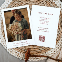 Código QR para Bodas de fotografía y texto rojo bl