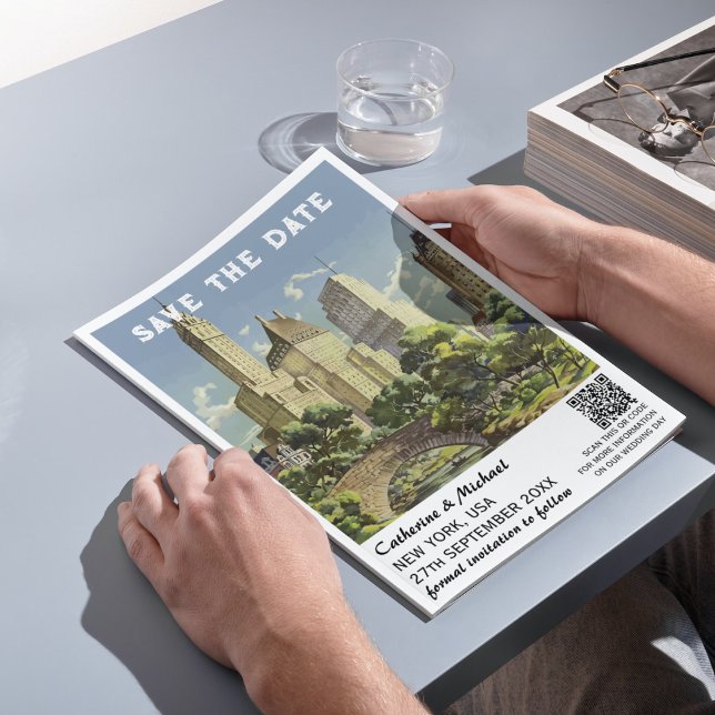 Reserva La Fecha Código QR para viajes de bodas de Nueva York (Subido por el creador)