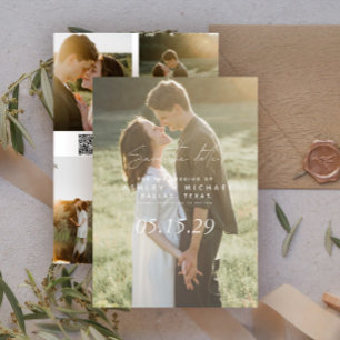 Reserva La Fecha Código QR Script sencillo 5 Página web de Boda de