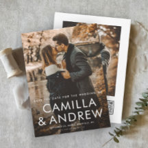 Código QR tipográfico simple 2 Boda fotográfico