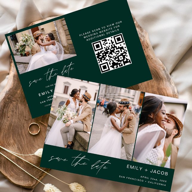 Reserva La Fecha Código QR verde esmeralda salva foto de fecha 4 (Subido por el creador)