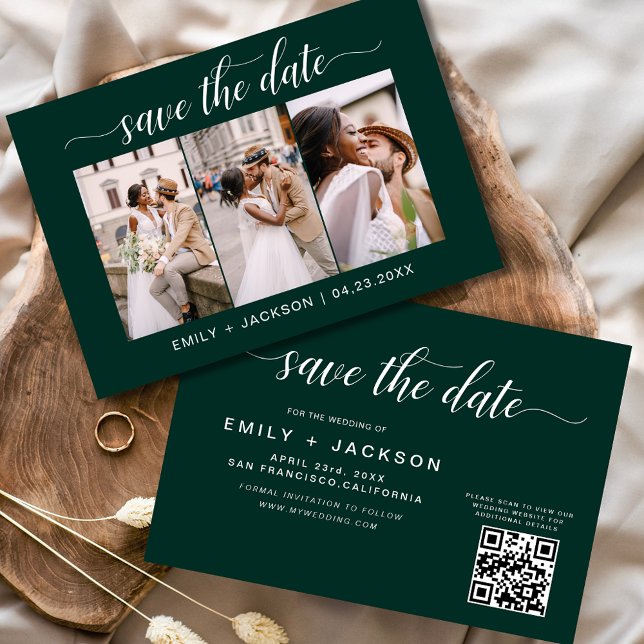 Reserva La Fecha Código QR verde esmeralda - Save the Date 3 Photo (Subido por el creador)