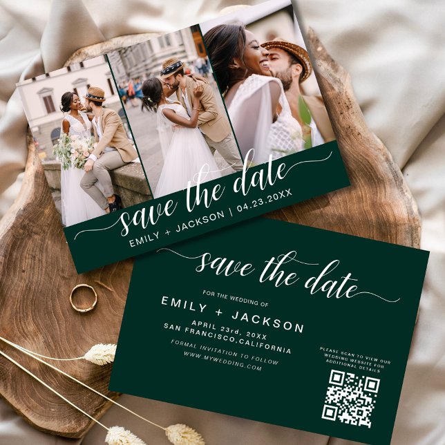 Reserva La Fecha Código QR verde esmeralda - Save the Date 3 Photo (Subido por el creador)
