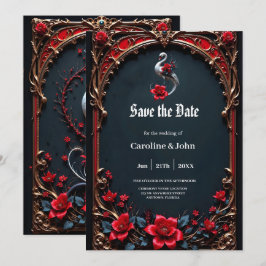 Reserva La Fecha Colección de Boda del Elegante Cisne Blanco