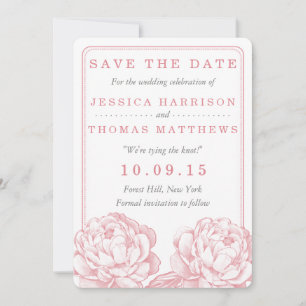 Reserva La Fecha Colección de Bodas florales de Peony
