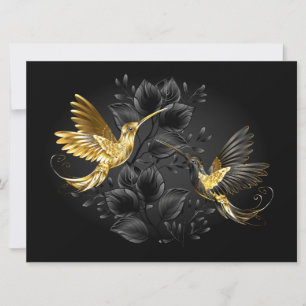 Reserva La Fecha Colibrí negro y dorado