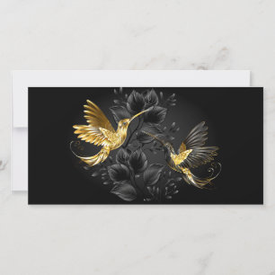 Reserva La Fecha Colibrí negro y dorado