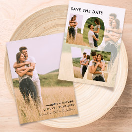 Reserva La Fecha Collage de 6 fotos modernas Save the Date Cartas d