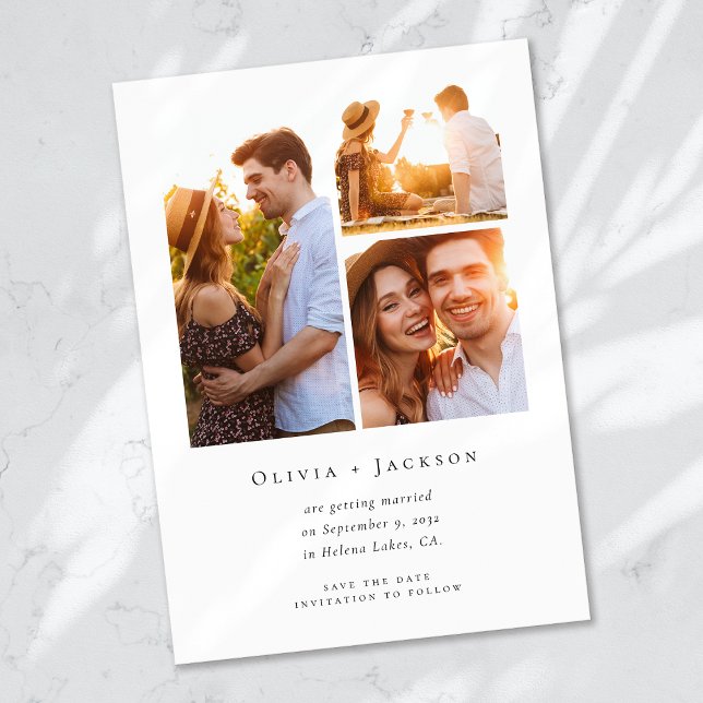 Reserva La Fecha Collage de fotos Boda moderno (Subido por el creador)