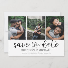 Reserva La Fecha COLLAGE DE FOTOS de escritura moderna LGBTQ