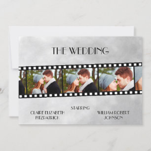 Reserva La Fecha Collage de fotos de la tira de película Guardar la