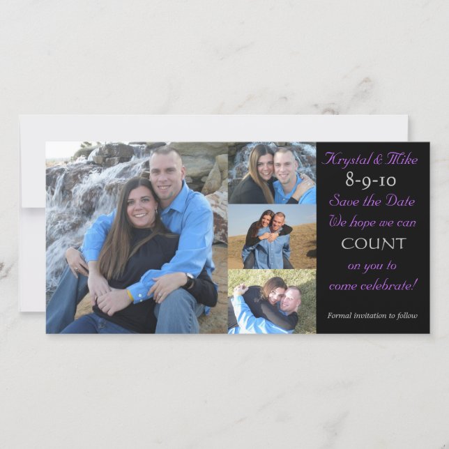 Reserva La Fecha Collage de fotos Guardar la fecha (Anverso)