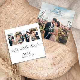 Reserva La Fecha Collage de Fotos Moderno Save the Date Cartas de A