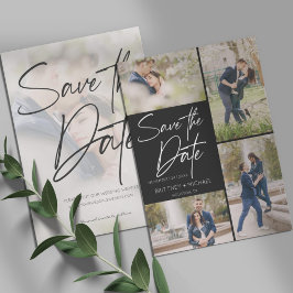 Reserva La Fecha Collage de imágenes con letra de mano negro